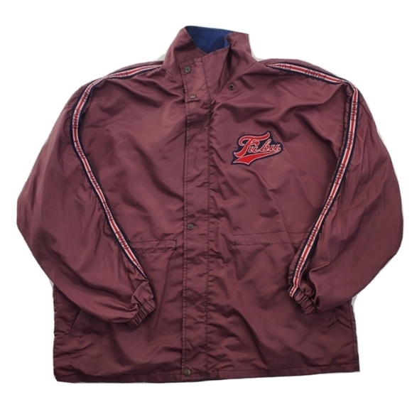 Vtg Fubu Windbreaker Track Jacket Mens 2XL Maroon Mesh Lined Zip-Up 90 Hip Hop - Picture 4 of 12